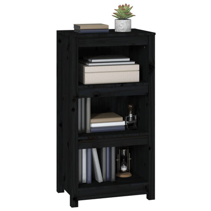 Bokhylle Svart 50x35x97 cm heltre furu