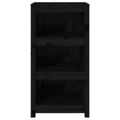 Bokhylle Svart 50x35x97 cm heltre furu