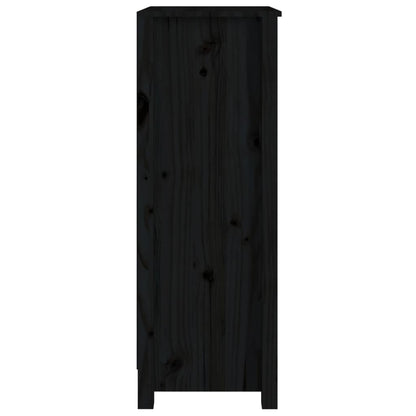 Bokhylle Svart 50x35x97 cm heltre furu