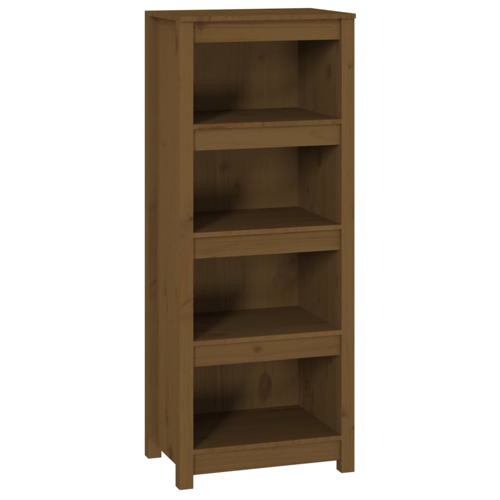 Bokhylle Honningbrun 50x35x125,5 cm heltre furu