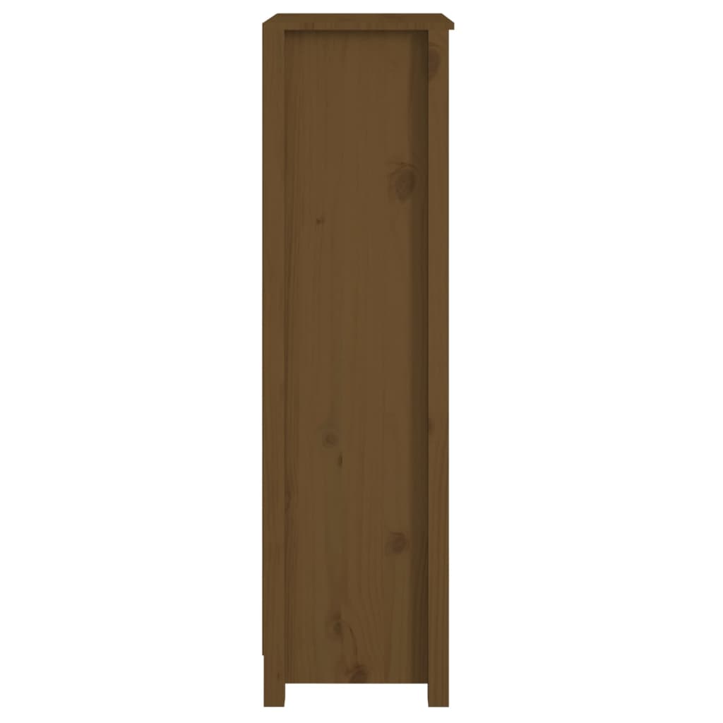 Bokhylle Honningbrun 50x35x125,5 cm heltre furu