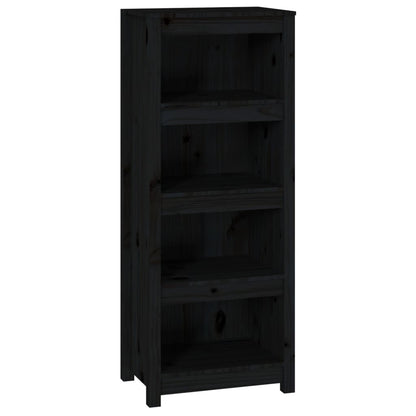 Bokhylle Svart 50x35x125,5 cm heltre furu