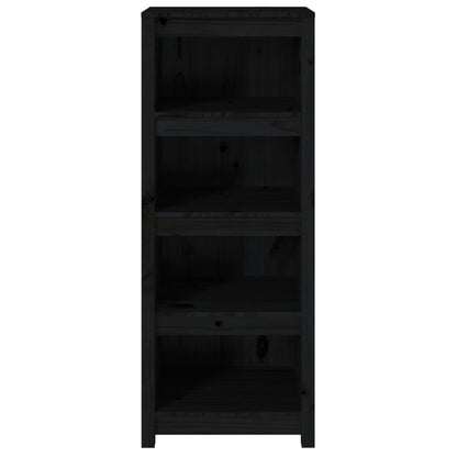Bokhylle Svart 50x35x125,5 cm heltre furu