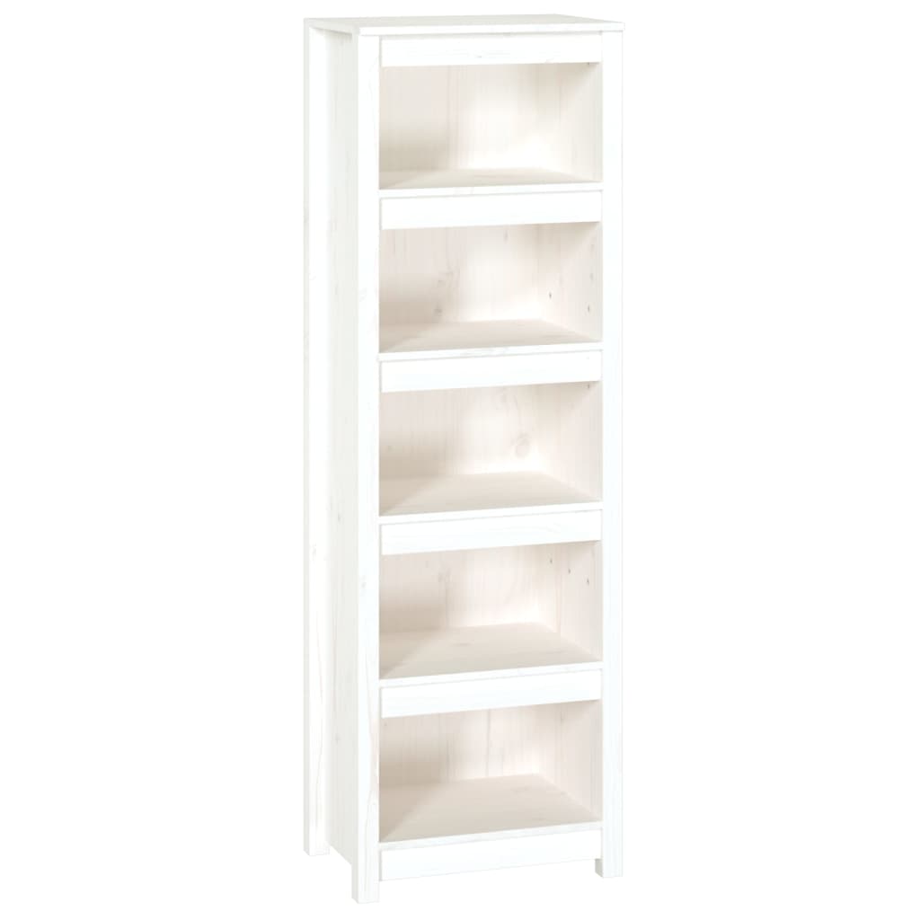 Bokhylle Hvit 50x35x154cm heltre furu