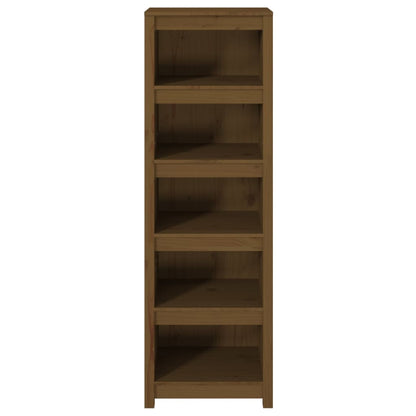 Bokhylle Honningbrun 50x35x154 cm heltre furu