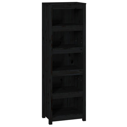 Bokhylle Svart 50x35x154 cm heltre furu