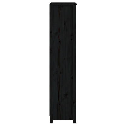 Bokhylle Svart 50x35x154 cm heltre furu