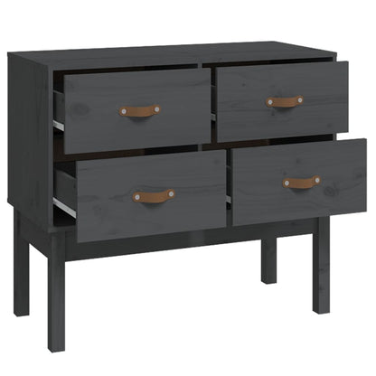 Kommode Grå 90x40x78 cm heltre furu