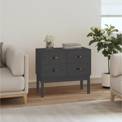 Kommode Grå 90x40x78 cm heltre furu