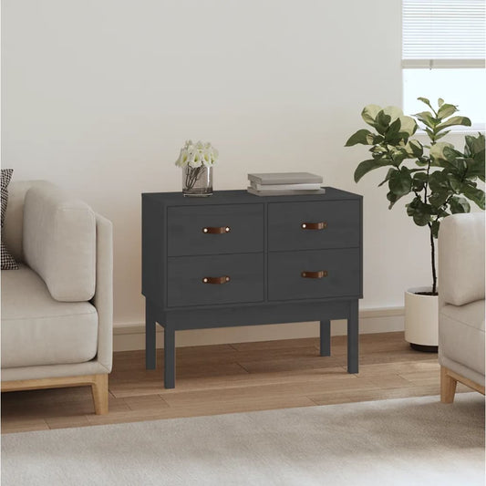 Kommode Grå 90x40x78 cm heltre furu