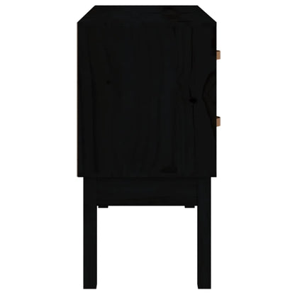 Kommode Svart 90x40x78 cm heltre furu