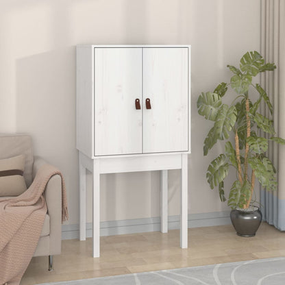 Vitrineskap Hvit 60x40x120 cm heltre furu