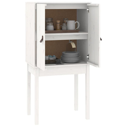 Vitrineskap Hvit 60x40x120 cm heltre furu