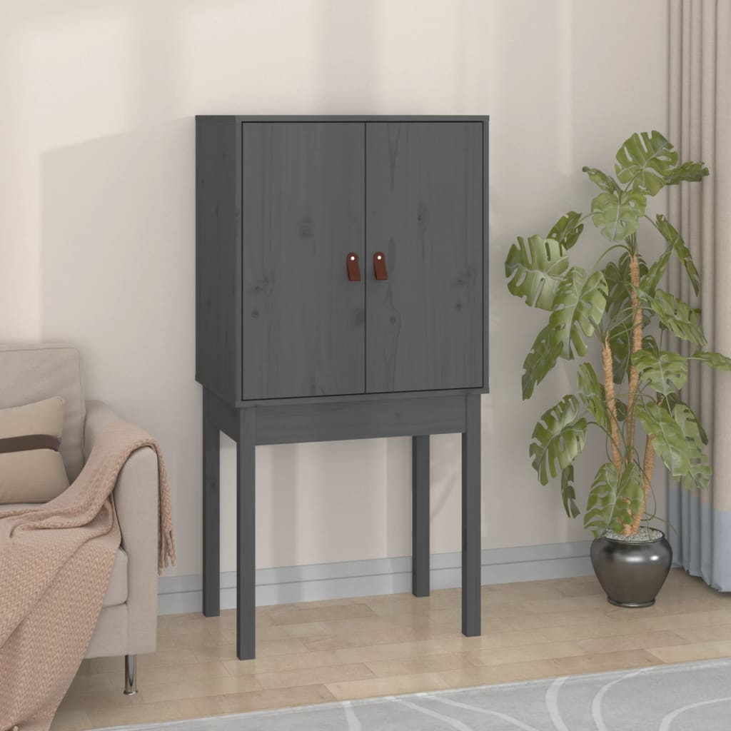 Skap Grå 60x40x120 cm heltre furu