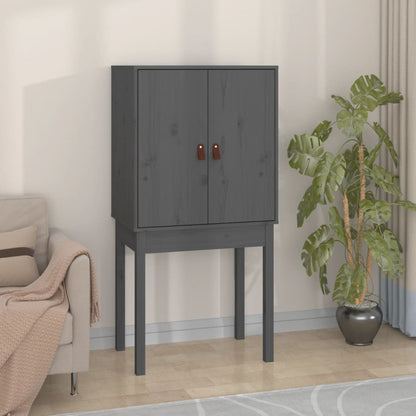 Skap Grå 60x40x120 cm heltre furu