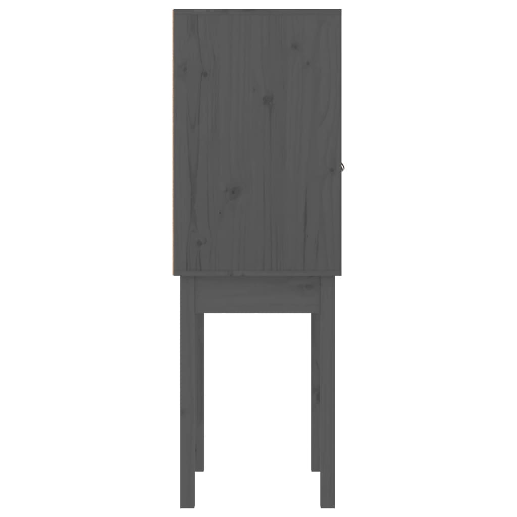 Skap Grå 60x40x120 cm heltre furu