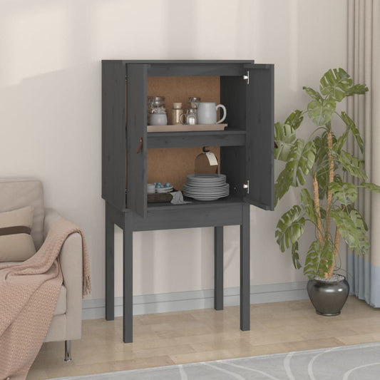 Skap Grå 60x40x120 cm heltre furu
