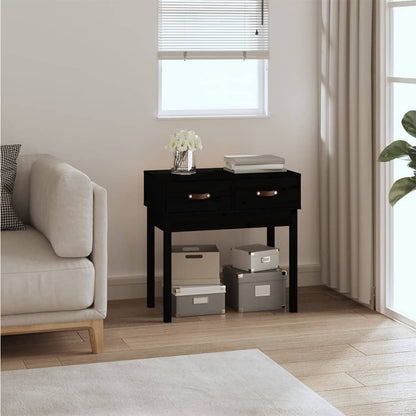 Avlastningsbord Konsollbord Svart 76,5x40x75 cm heltre furu
