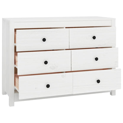 Kommode Hvit 100x40x72 cm heltre furu