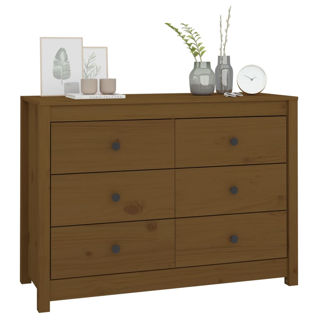 Skap Brun honningbrun 100x40x72 cm heltre furu