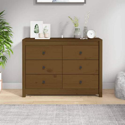 Skap Brun honningbrun 100x40x72 cm heltre furu