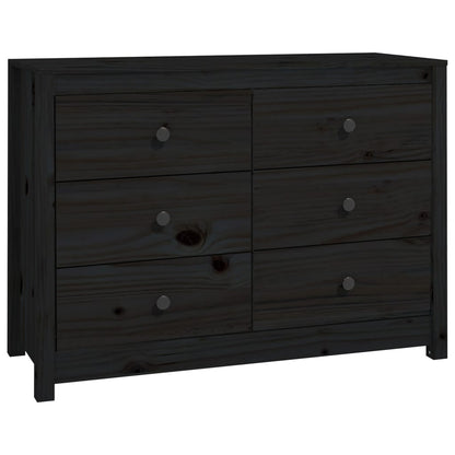 Skap Svart 100x40x72 cm heltre furu