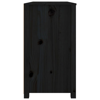 Skap Svart 100x40x72 cm heltre furu