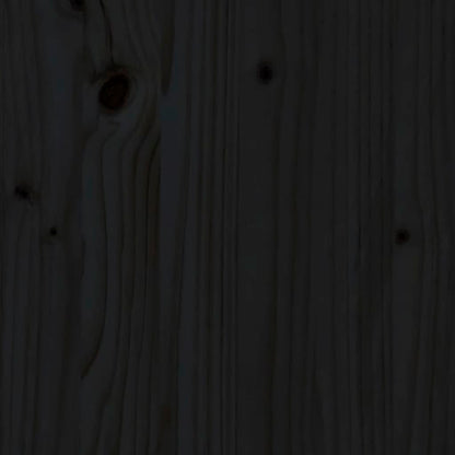 Skap Svart 100x40x72 cm heltre furu