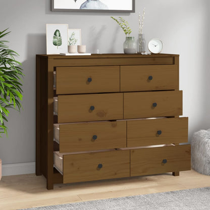 Kommode Honningbrun 100x40x90 cm heltre furu