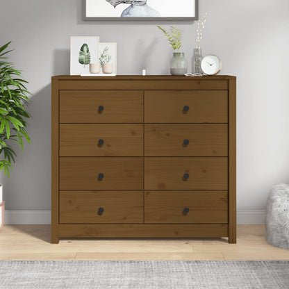 Kommode Honningbrun 100x40x90 cm heltre furu