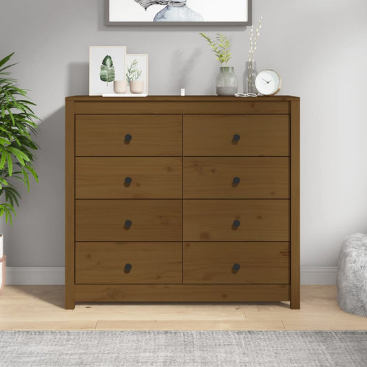 Kommode Honningbrun 100x40x90 cm heltre furu