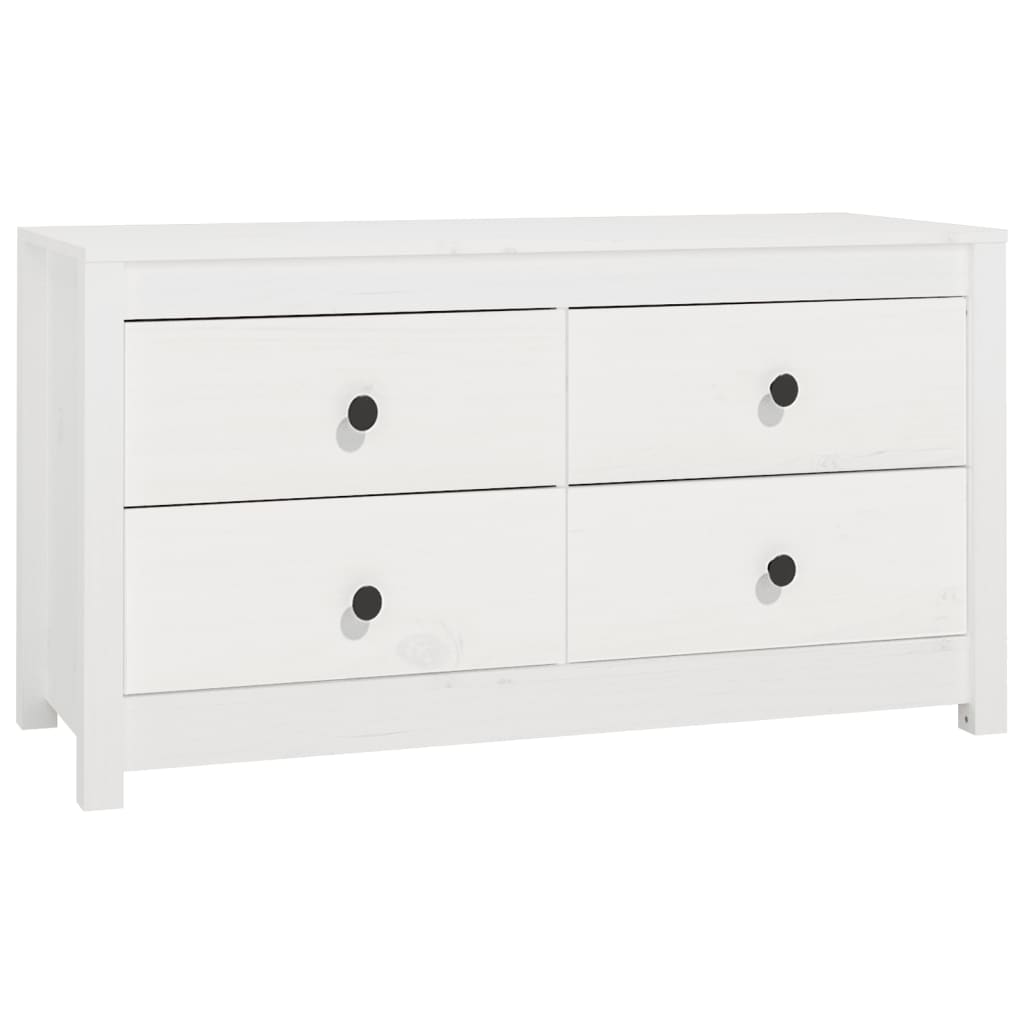 Kommode Hvit 100x40x54 cm heltre furu
