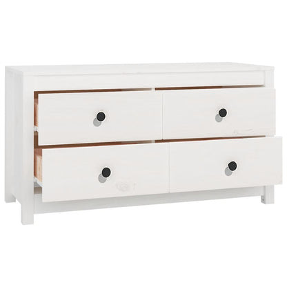 Kommode Hvit 100x40x54 cm heltre furu