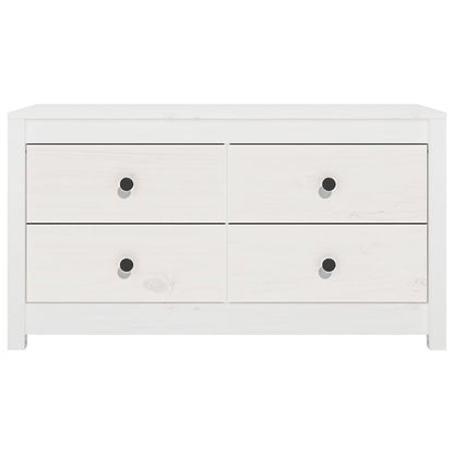 Kommode Hvit 100x40x54 cm heltre furu