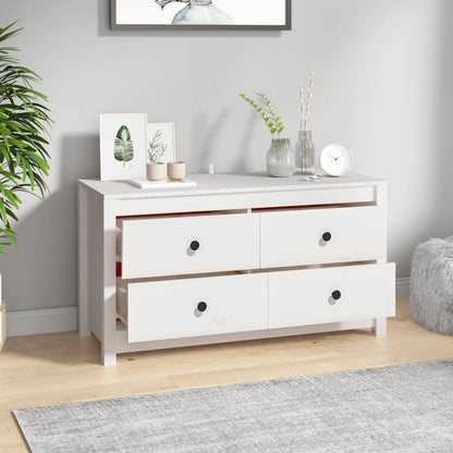 Kommode Hvit 100x40x54 cm heltre furu