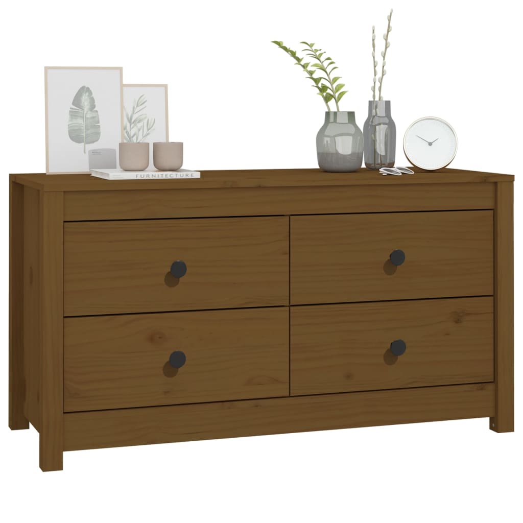 Kommode Honningbrun 100x40x54 cm heltre furu