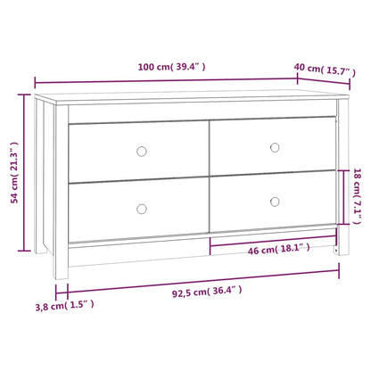 Kommode Honningbrun 100x40x54 cm heltre furu
