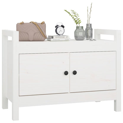 Sittebenk Gangbenk Hvit 80x40x60 cm heltre furu