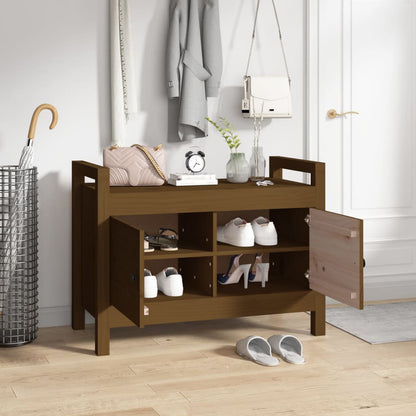 Sittebenk Gangbenk Honningbrun 80x40x60 cm heltre furu