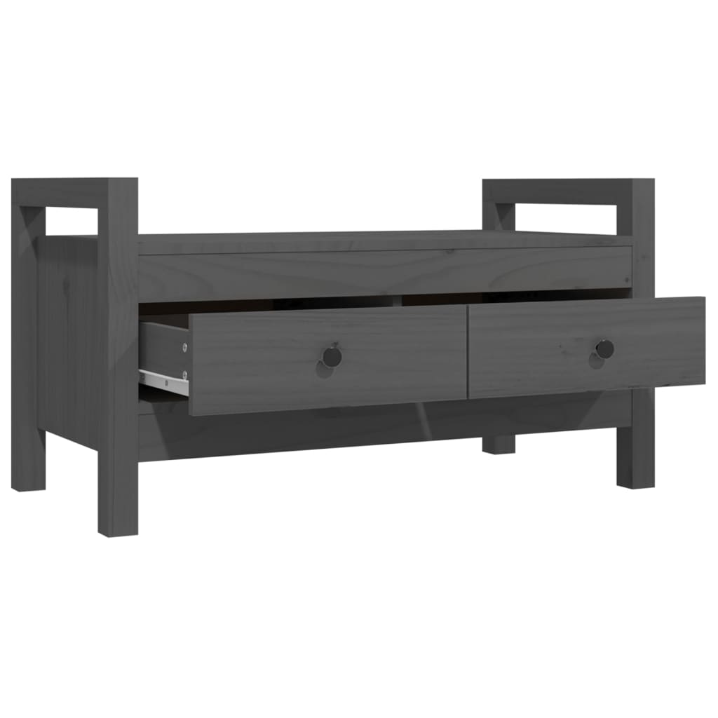 Sittebenk Gangbenk Grå 80x40x43 cm heltre furu