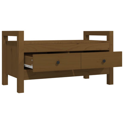 Sittebenk Gangbenk Honningbrun 80x40x43 cm heltre furu