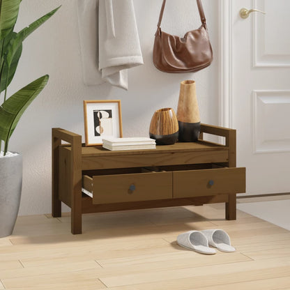 Sittebenk Gangbenk Honningbrun 80x40x43 cm heltre furu