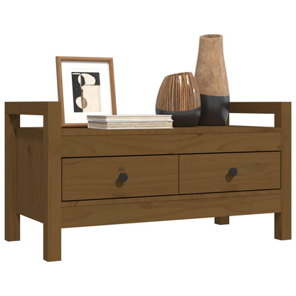 Sittebenk Gangbenk Honningbrun 80x40x43 cm heltre furu