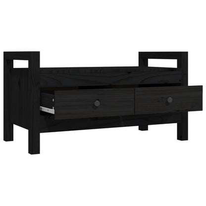 Sittebenk Gangbenk Svart 80x40x43 cm heltre furu