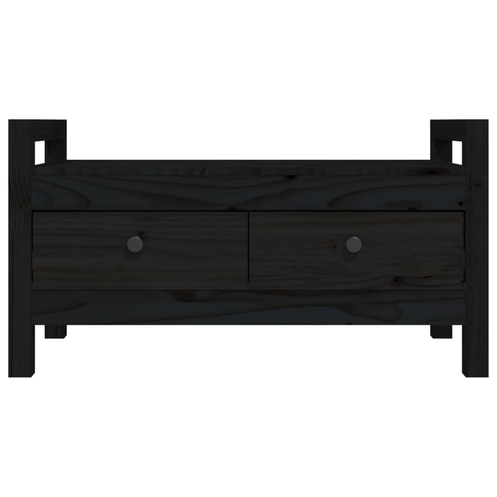 Sittebenk Gangbenk Svart 80x40x43 cm heltre furu