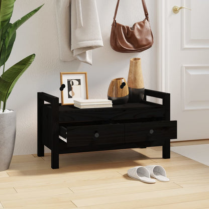 Sittebenk Gangbenk Svart 80x40x43 cm heltre furu