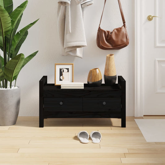 Sittebenk Gangbenk Svart 80x40x43 cm heltre furu