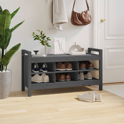 Sittebenk Gangbenk Grå 110x40x60 cm heltre furu