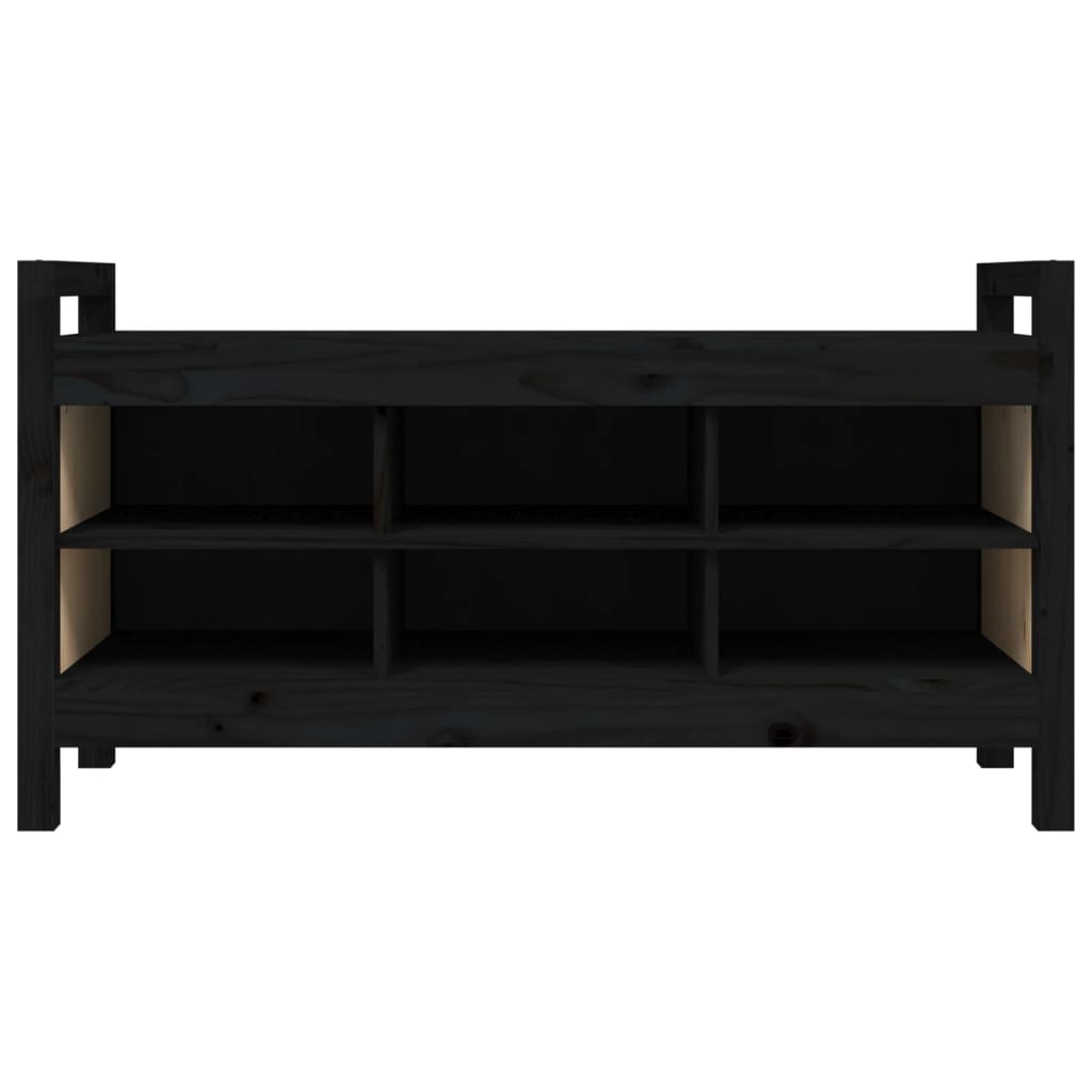 Sittebenk Gangbenk Svart 110x40x60 cm heltre furu