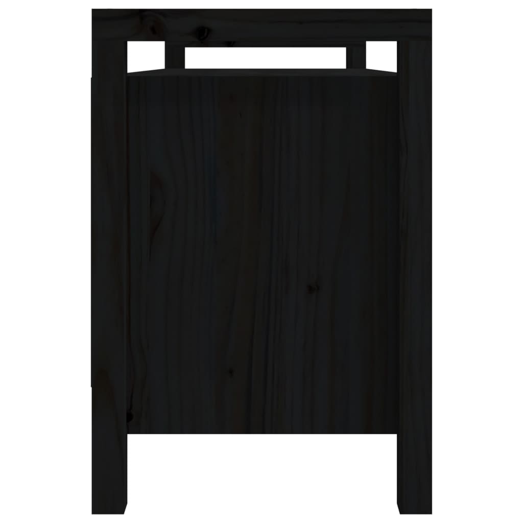 Sittebenk Gangbenk Svart 110x40x60 cm heltre furu